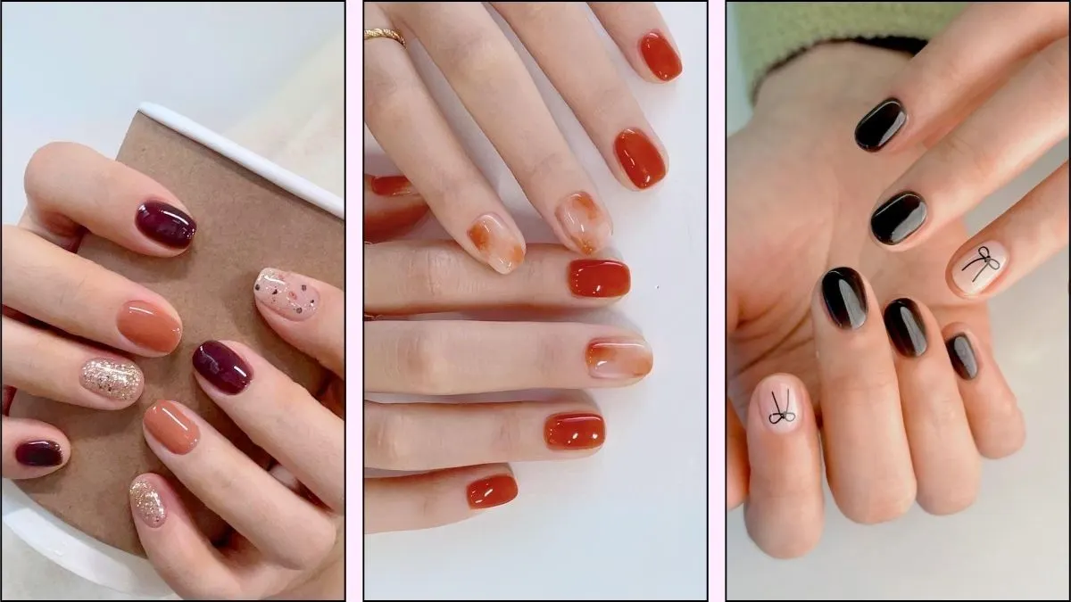 Korean fall nail designs