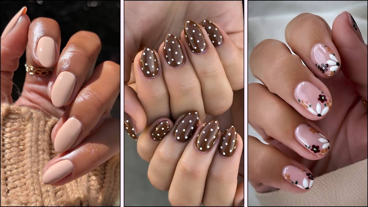 A collage of nail designs for October