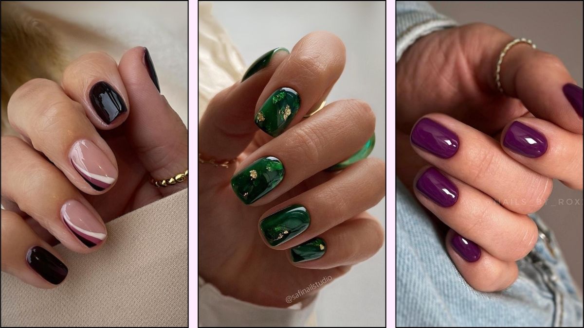 A collage of nail designs for October