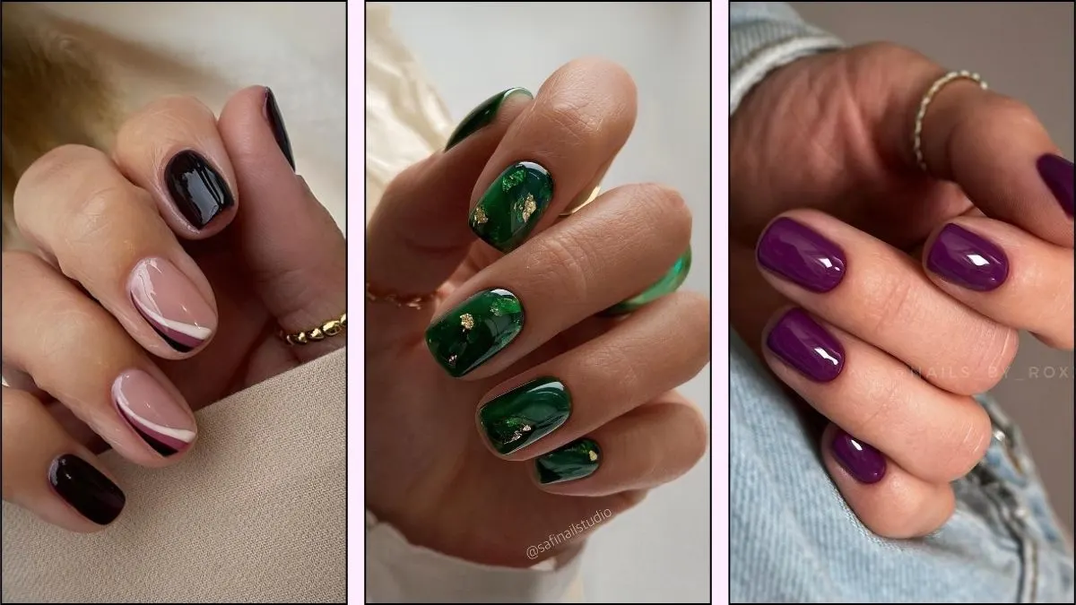 A collage of nail designs for October