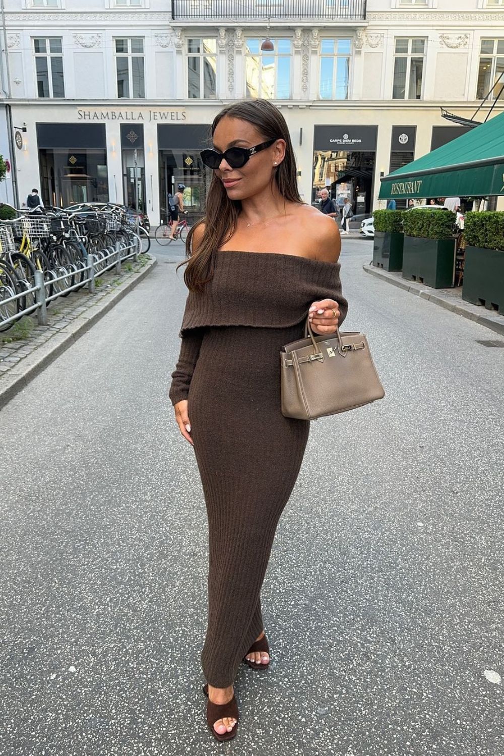 Off-Shoulder Knit Dress