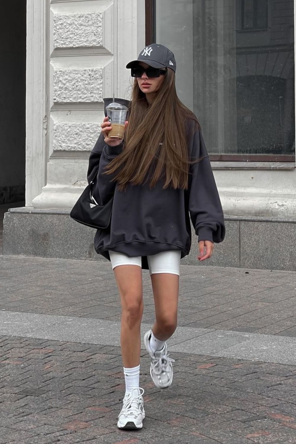 Oversized Hoodie & Biker Shorts