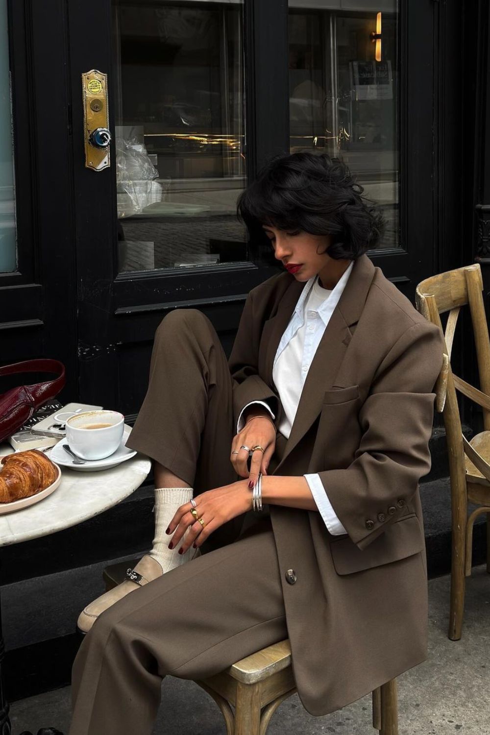 Oversized Suit with Loafers