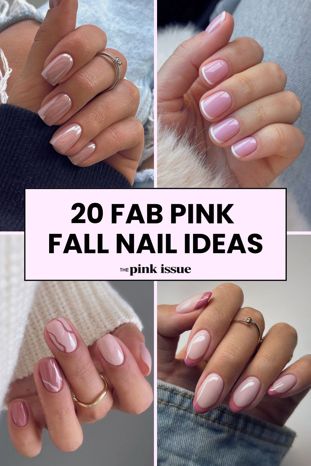 Pink fall nail ideas Pinterest