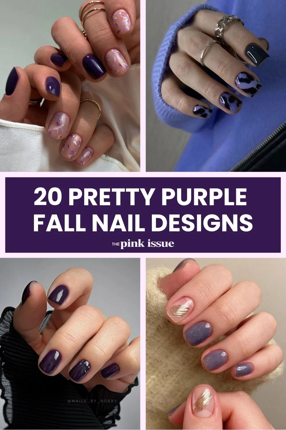 Purple fall nail ideas Pinterest