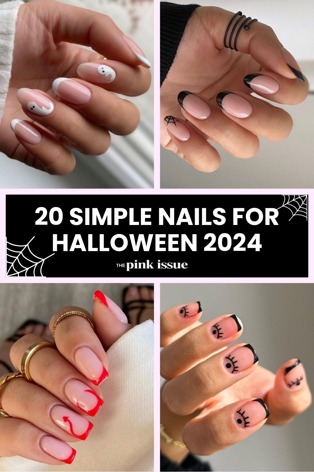 Simple Halloween nail designs Pinterest