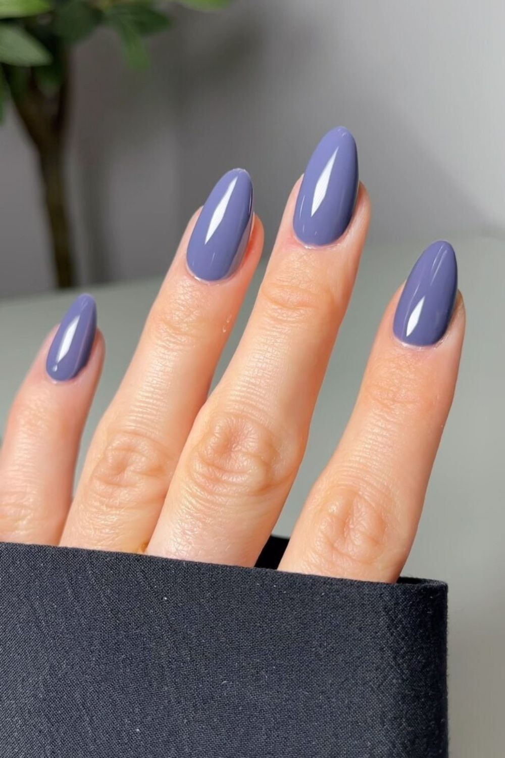 Solid dusty lavender nails