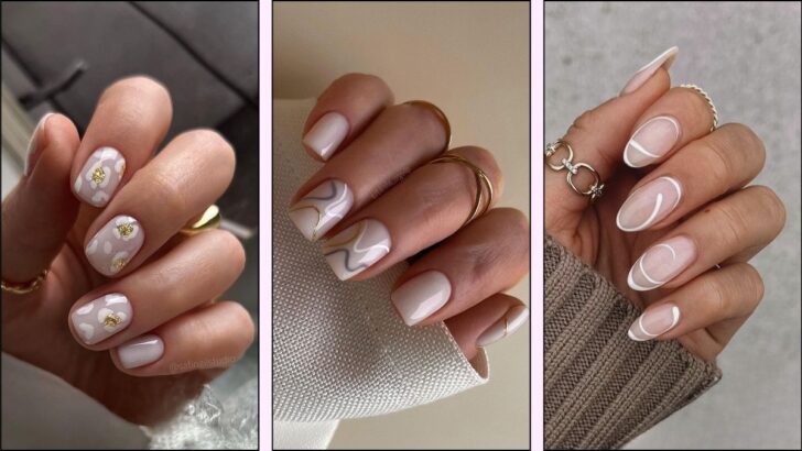 20 Dreamy White Fall Nail Designs That Will Own 2024