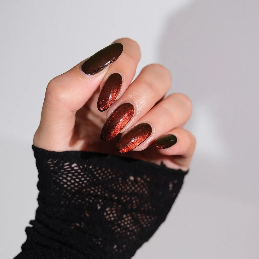 brown velvet nails