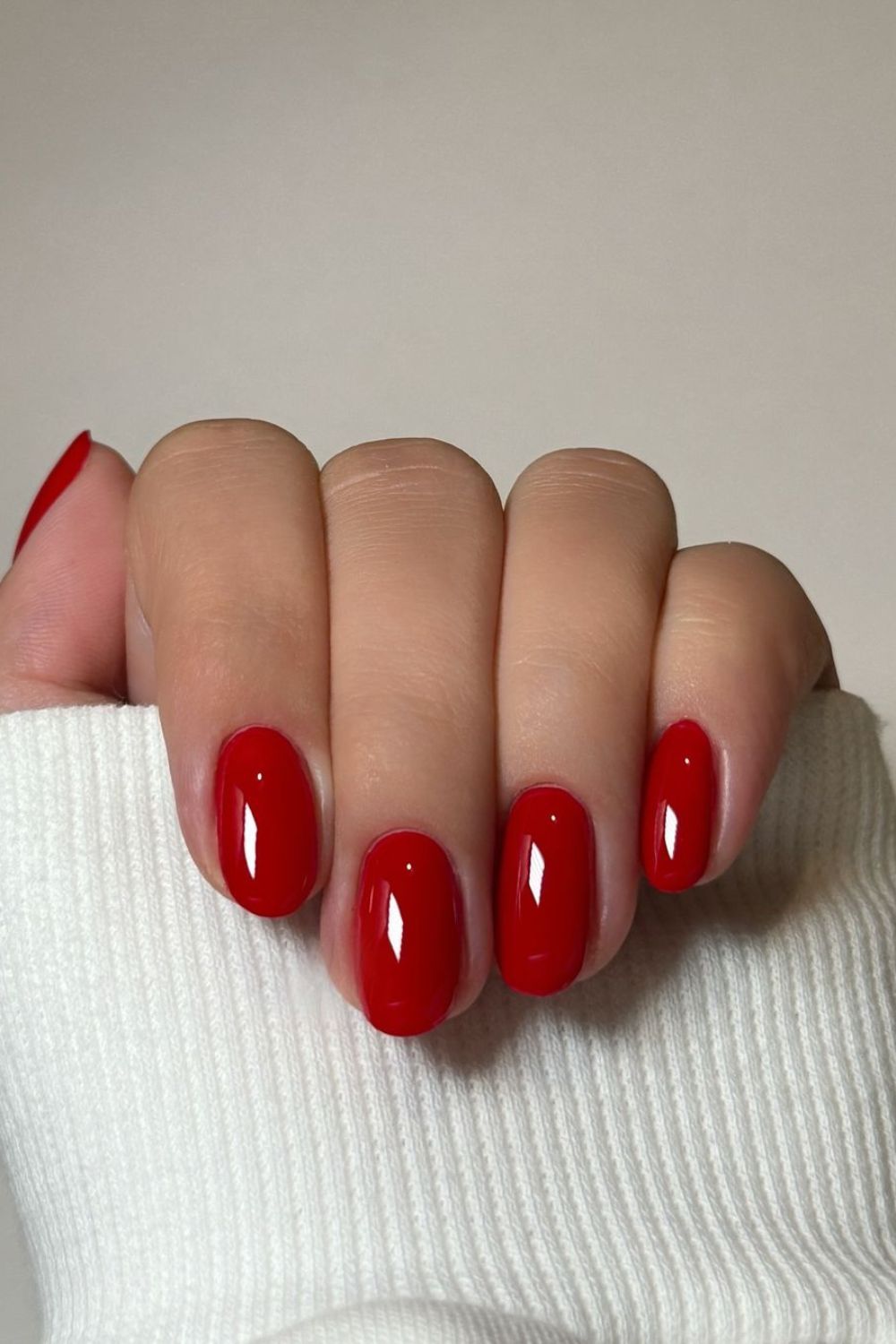 cherry red nails