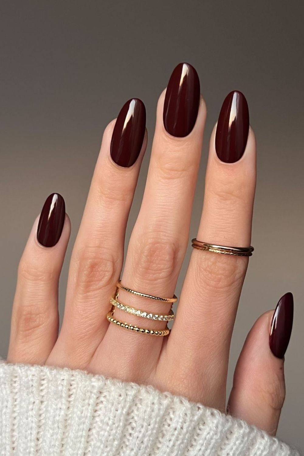 dark brown nails