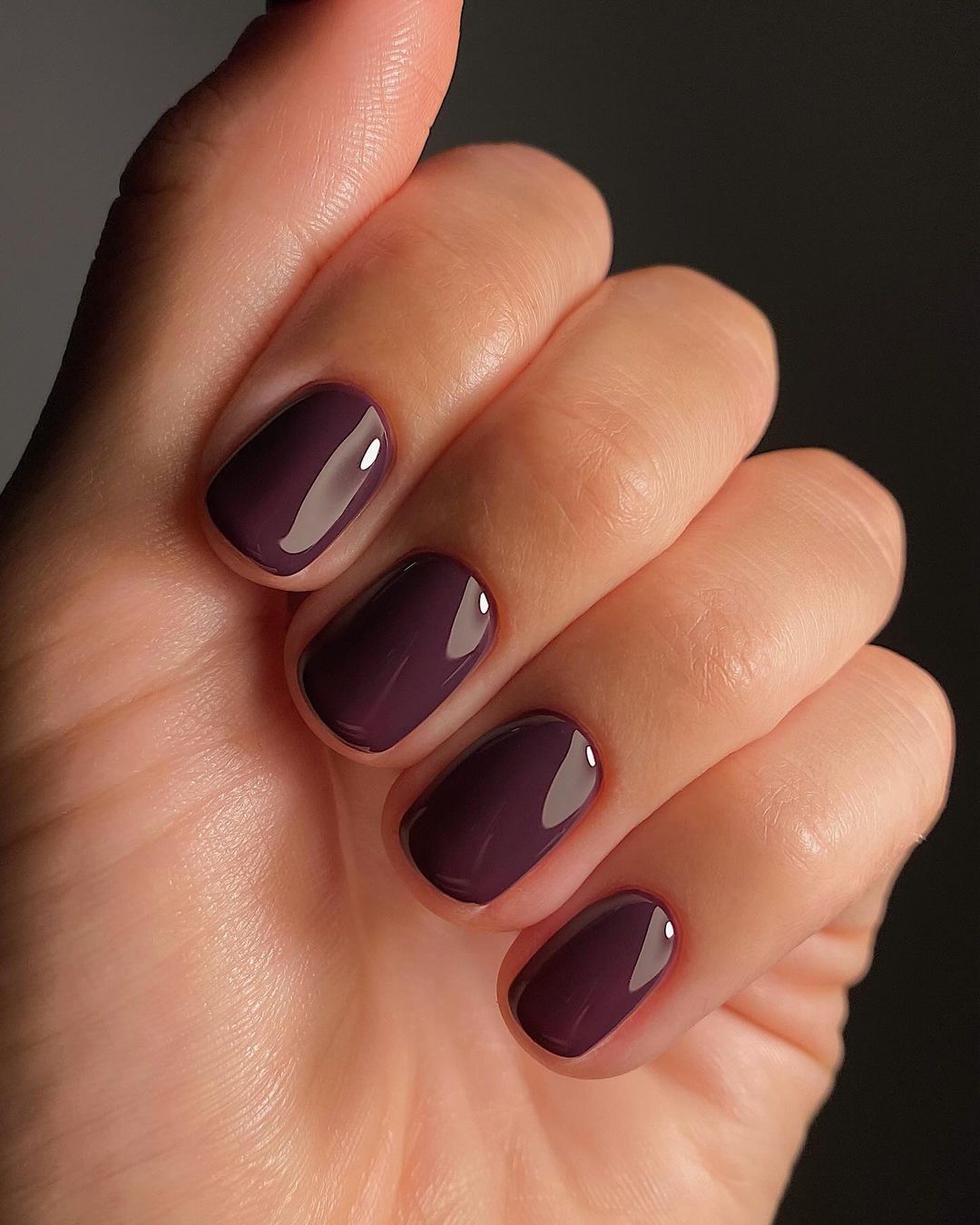 dark purple nails