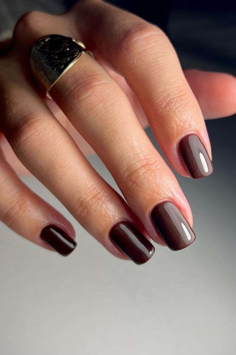 deep brown nails