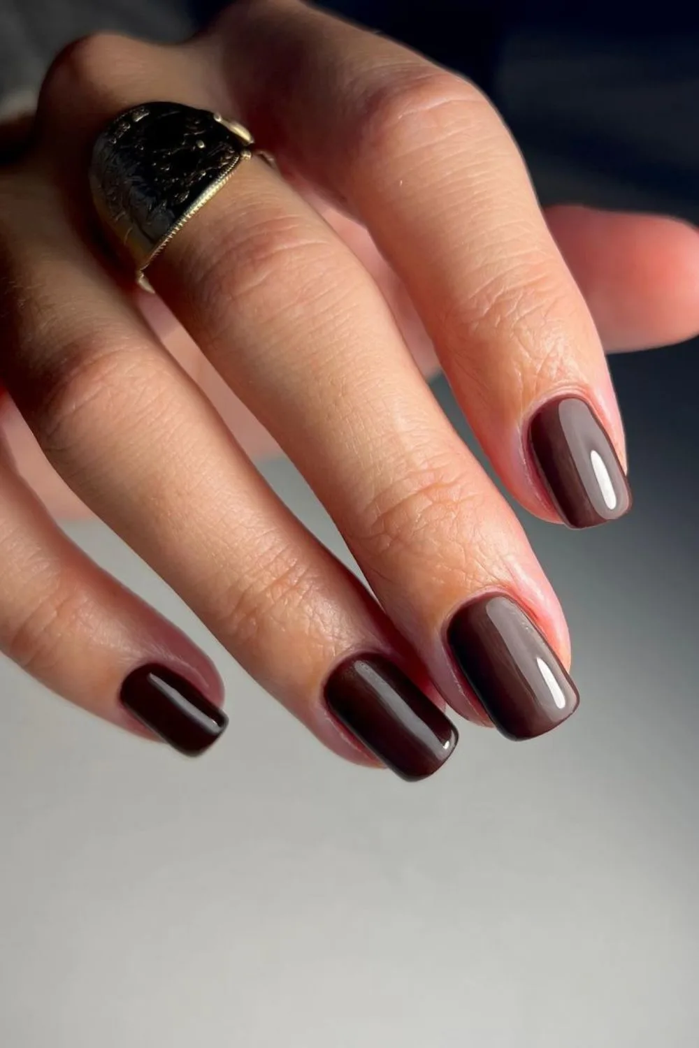 deep brown nails