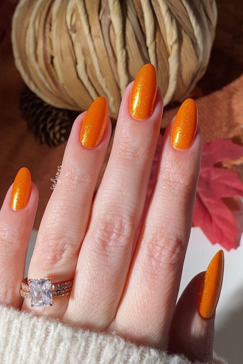 pumpkin orange nails