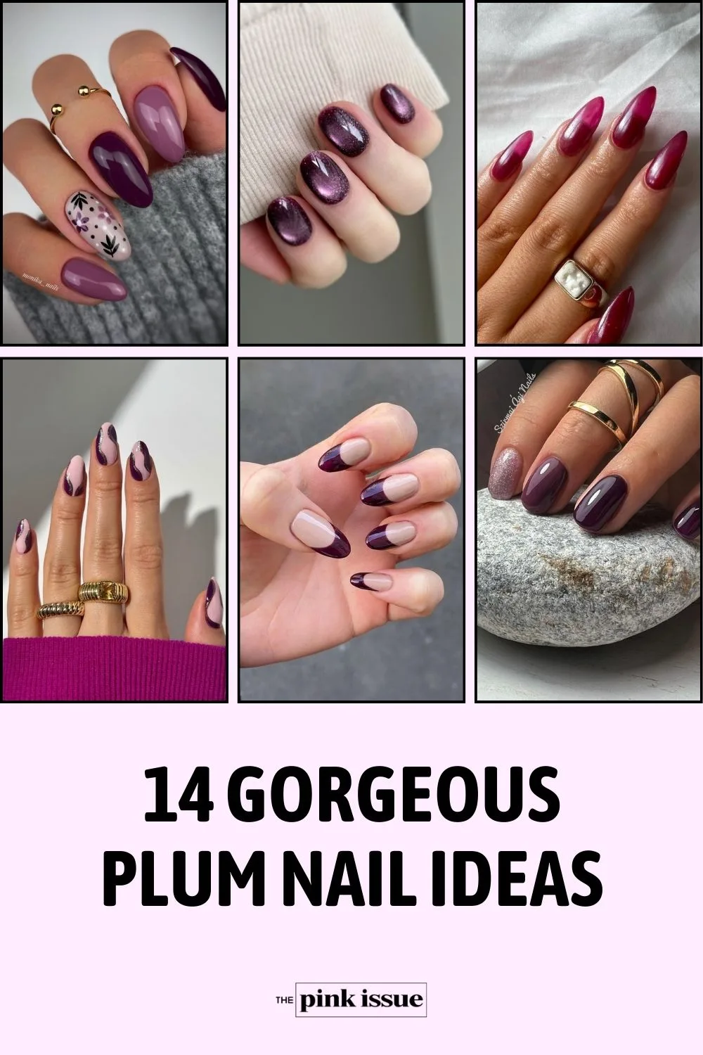 Add Some Drama with These 14 Gorgeous Plum Nail Ideas pinterest