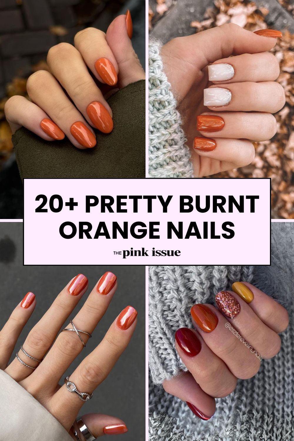 Burnt orange nail ideas Pinterest