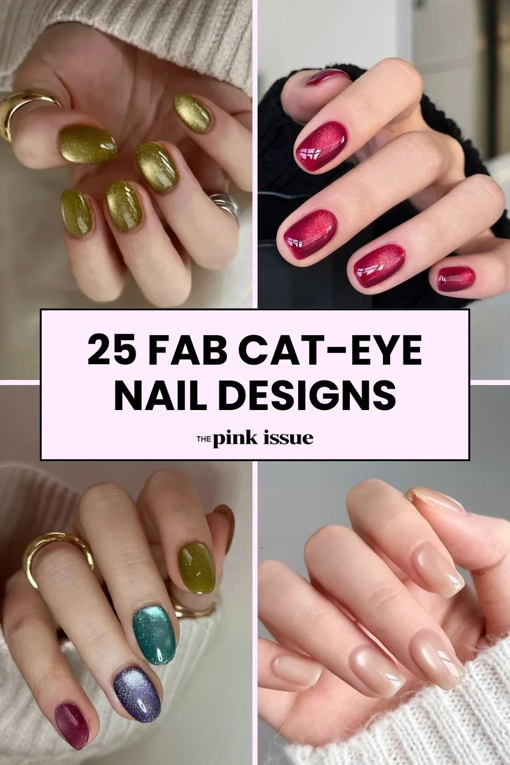 Cat-eye nail designs Pinterest