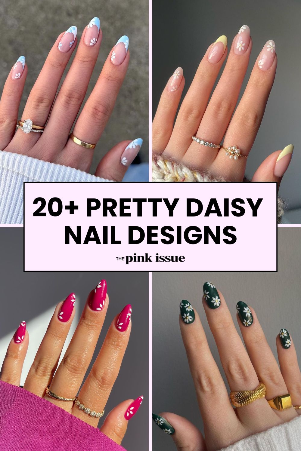 Daisy nail ideas Pinterest