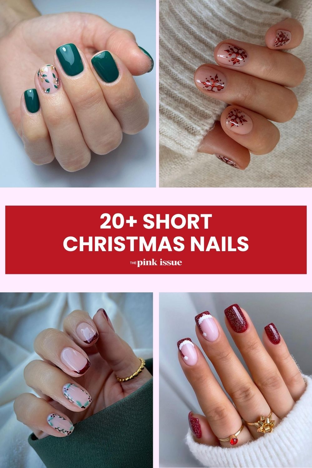 Deck Your Short Christmas Nails with these Gorgeous Designs Pinterest