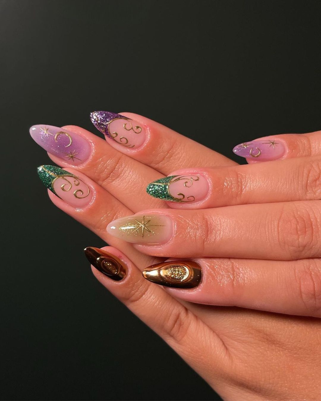 Disney Hocus Pocus-inspired nails