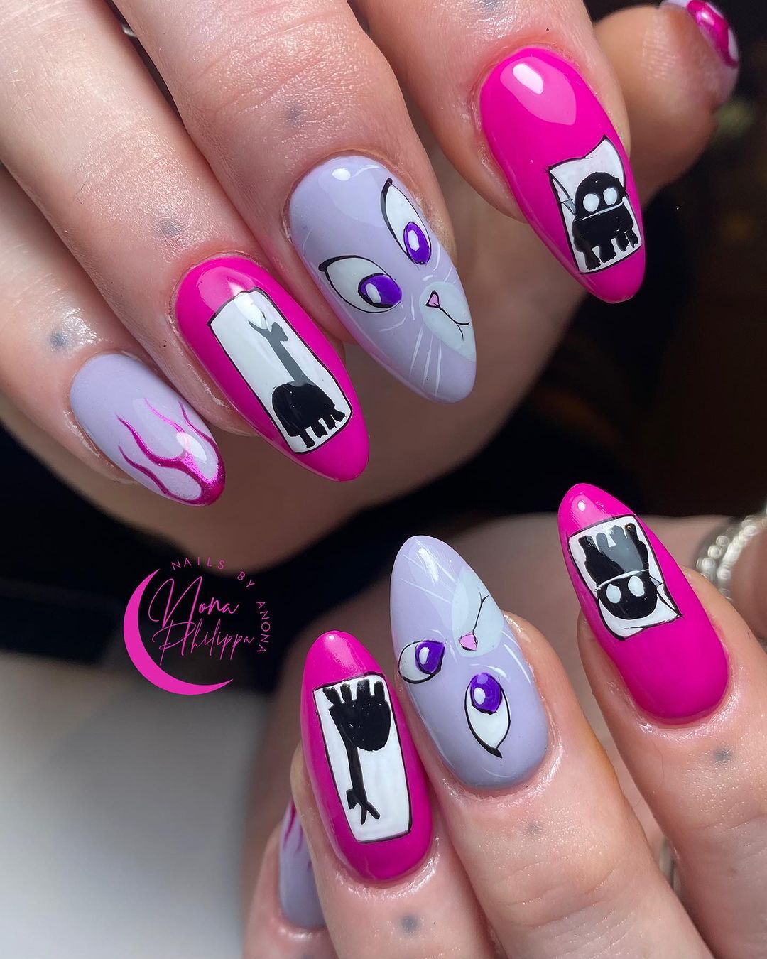 Disney Yzma-inspired nails