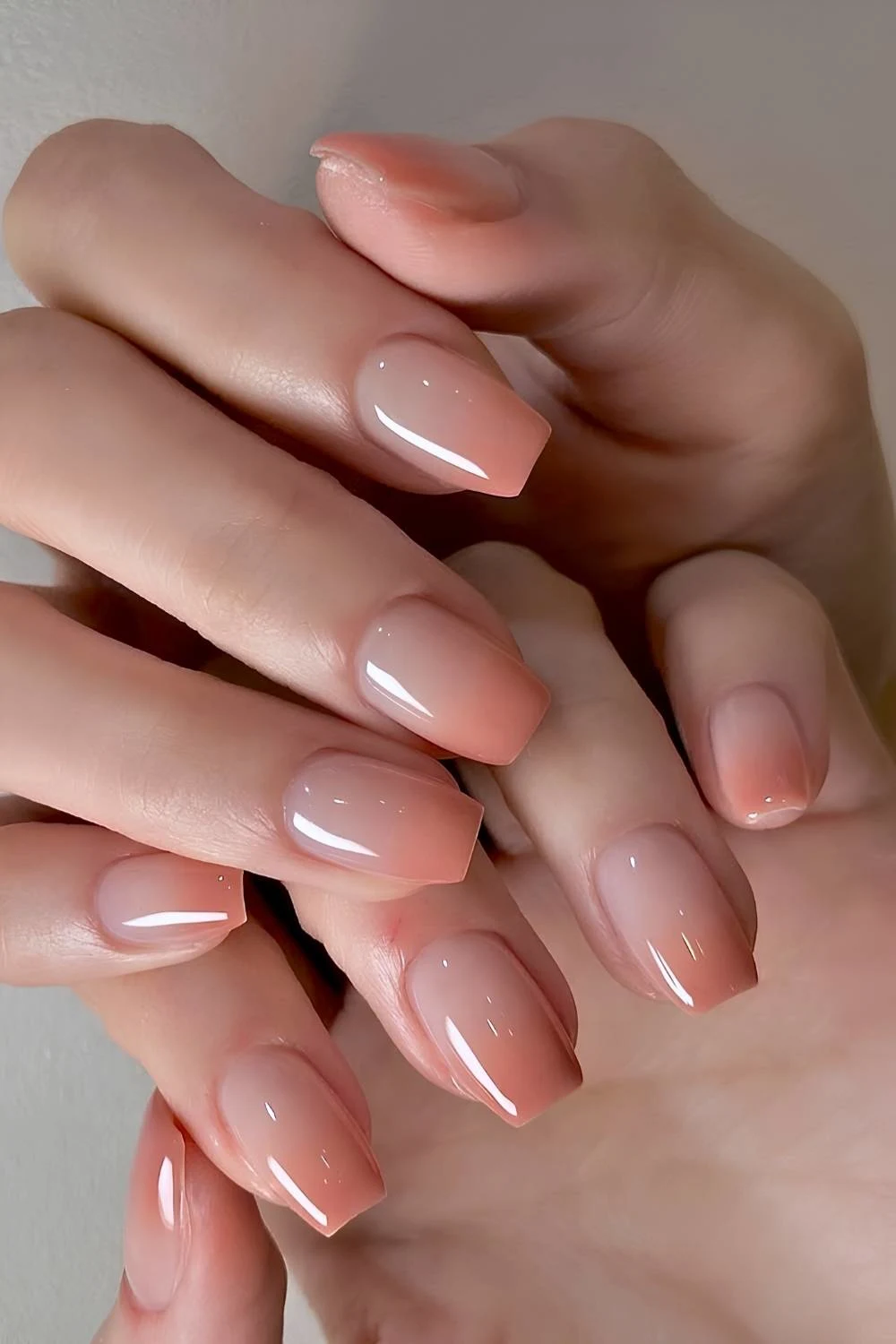 Fall orange ombre nails