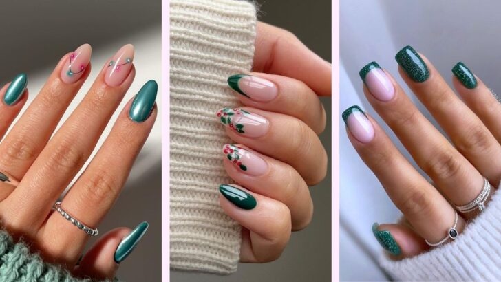 22 Green Christmas Nails That Are Just the Right Amount of Classy