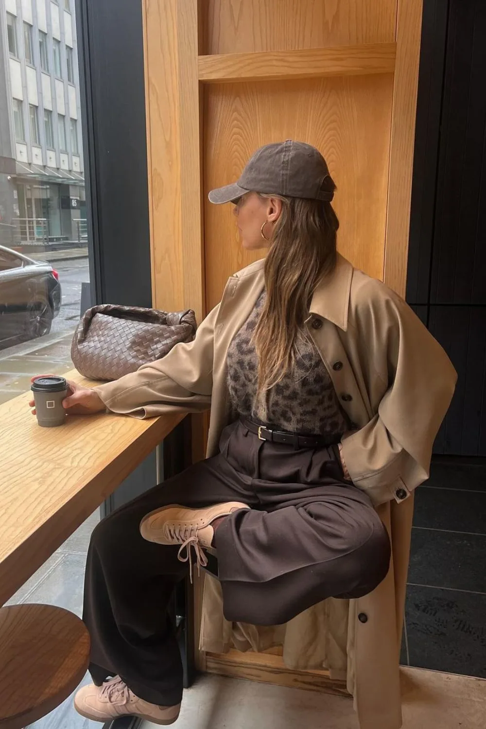 Leopard Print sweater & Trench Coat