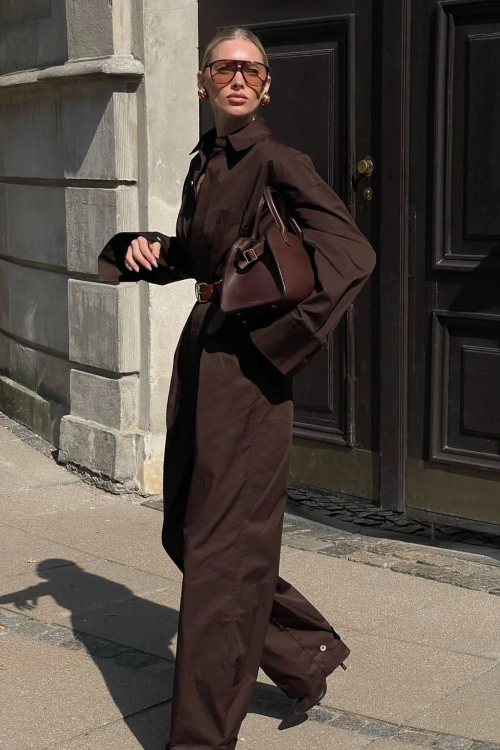 Matching brown Pants with Shirt & Sunnies