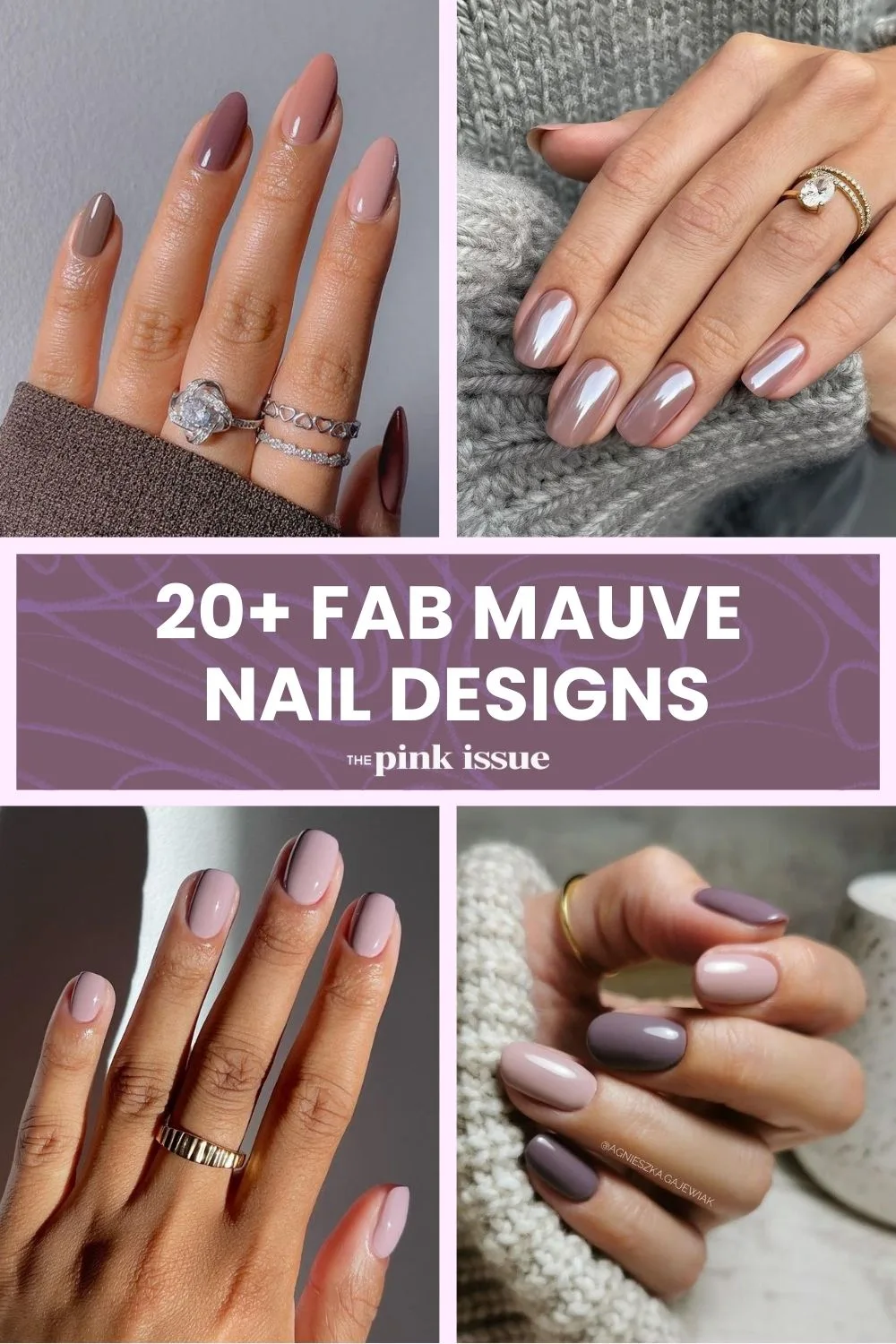 Mauve nail designs Pinterest