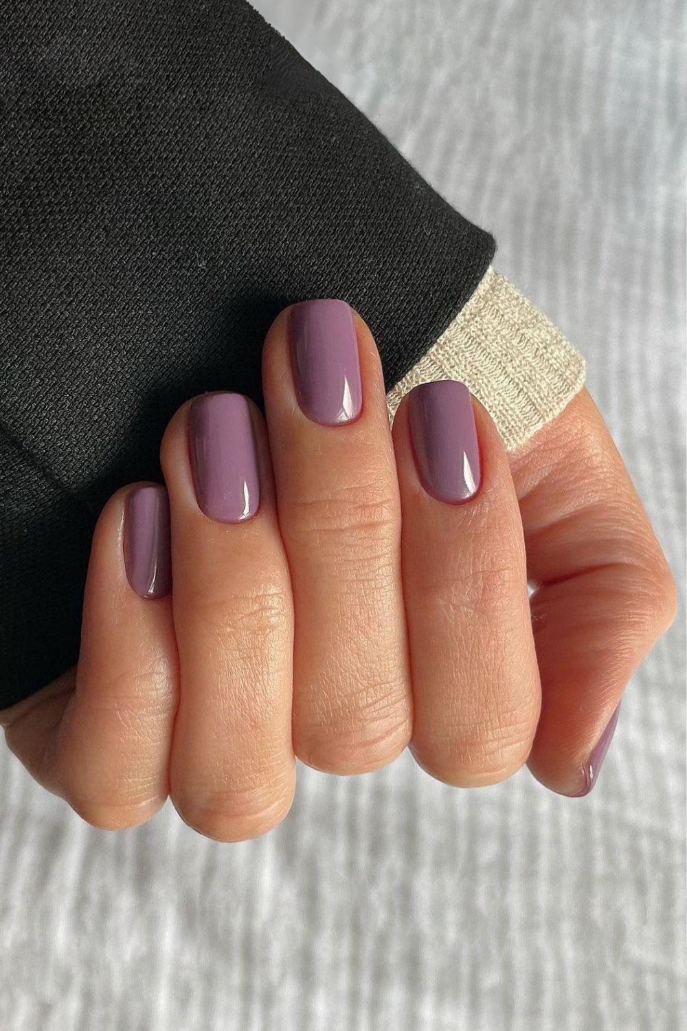 Purple-tinted mauve nails