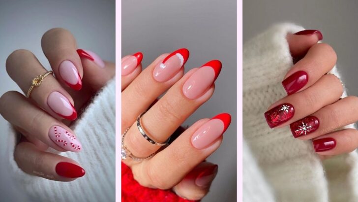 30 Red Christmas Nails So Classy, Even Mrs. Claus Would Be Jealous