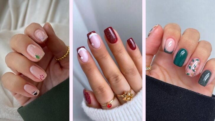 26 Short Christmas Nail Designs That Totally Sleigh