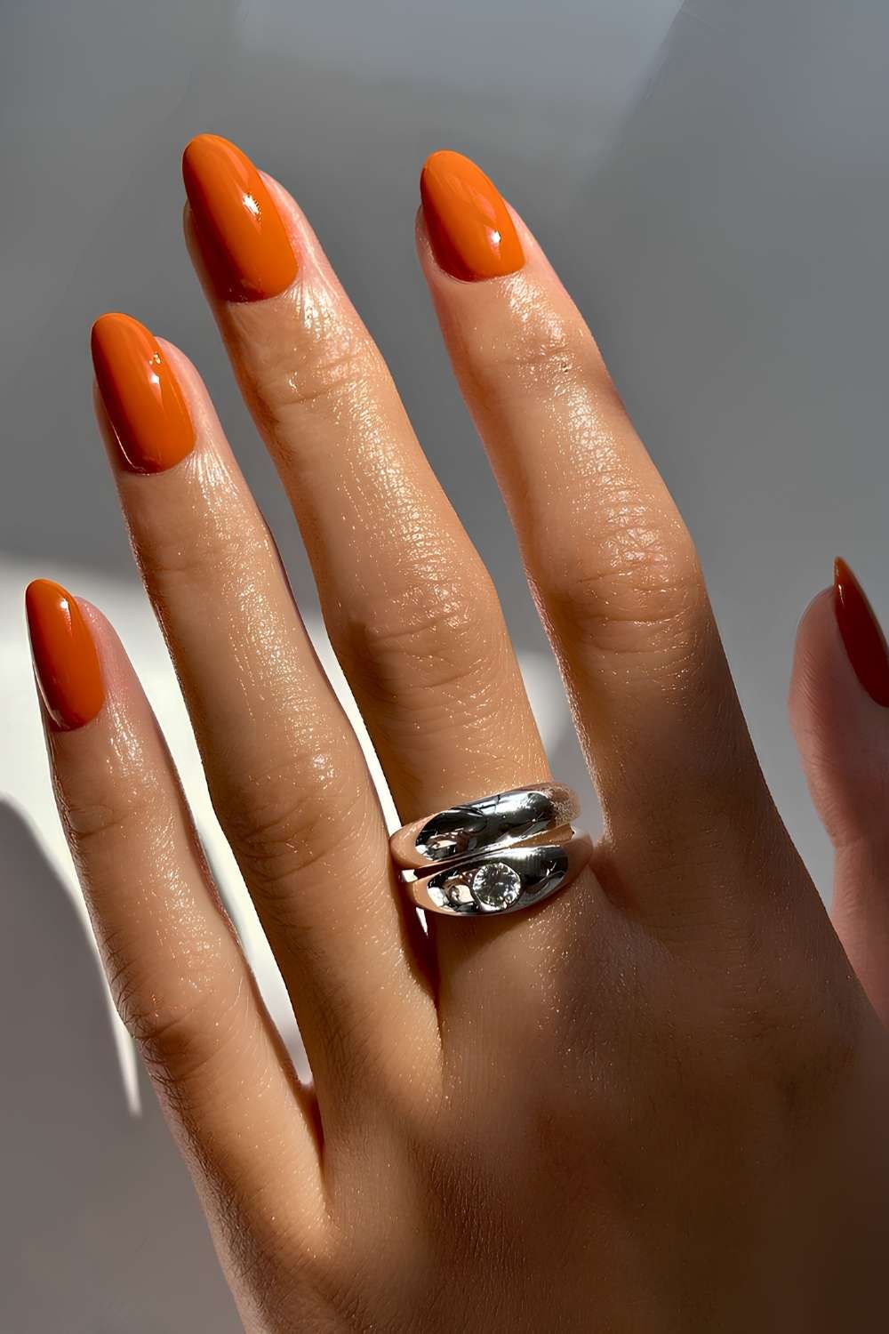 Spiced orange manicure