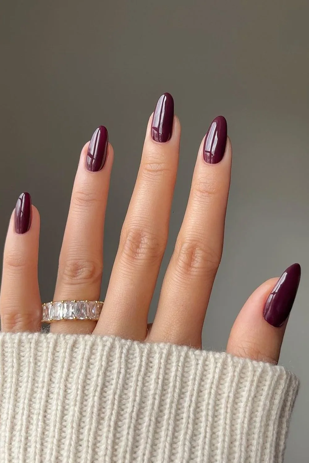 classic plum nails