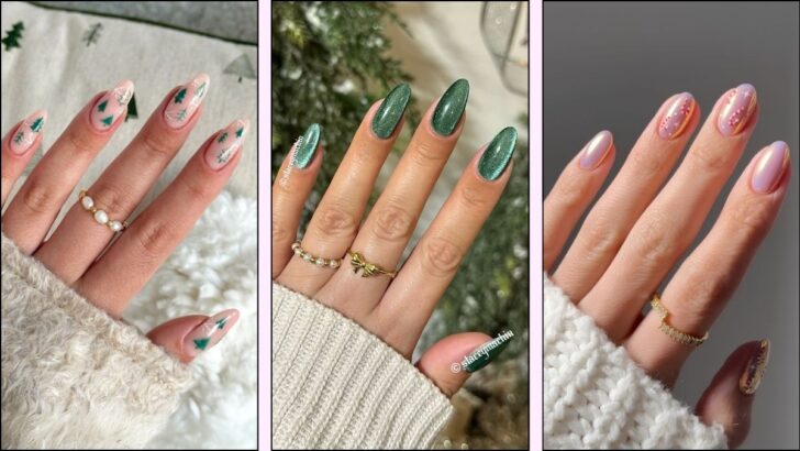 40 Iconic Almond Christmas Nails to Slay the Season