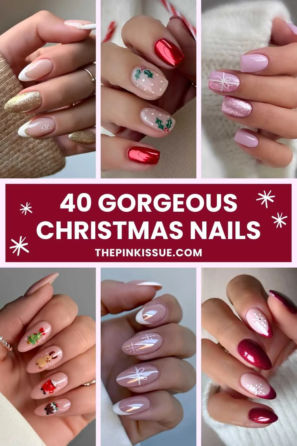 Christmas nail inspo Pinterest