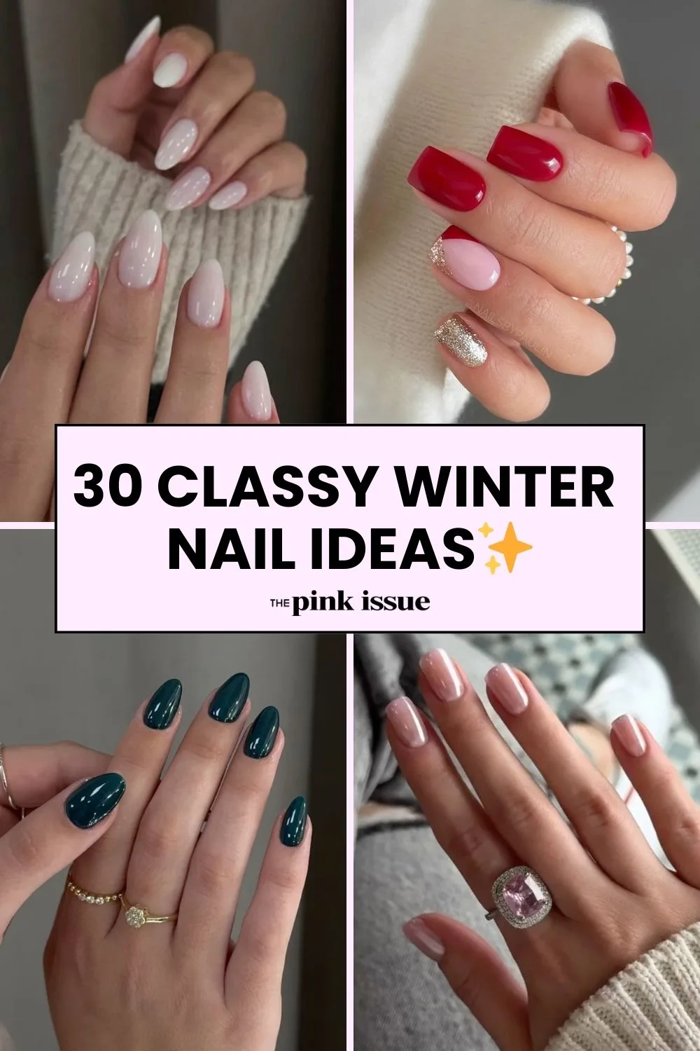 Classy winter nail designs Pinterest