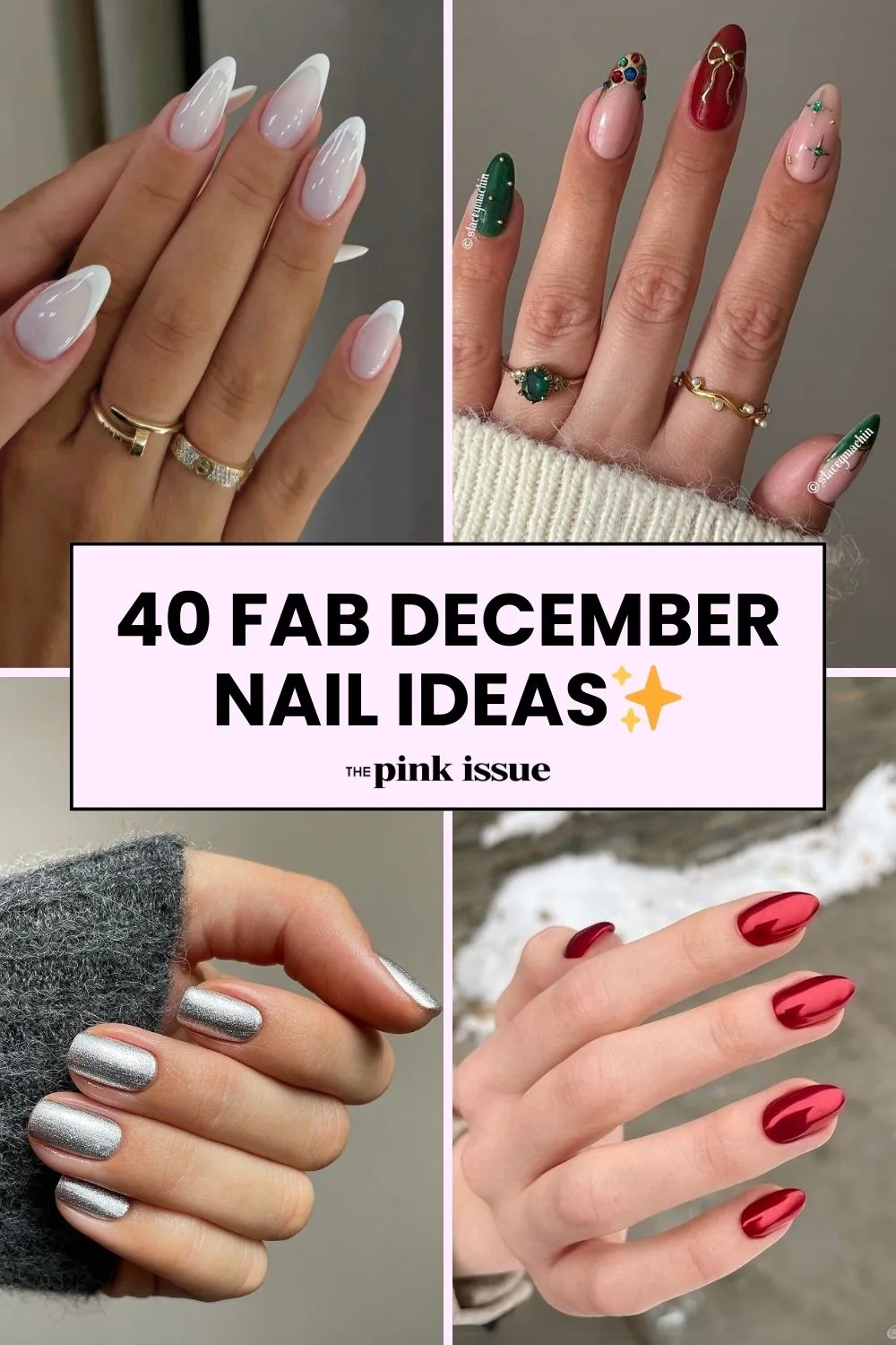 December nail ideas Pinterest