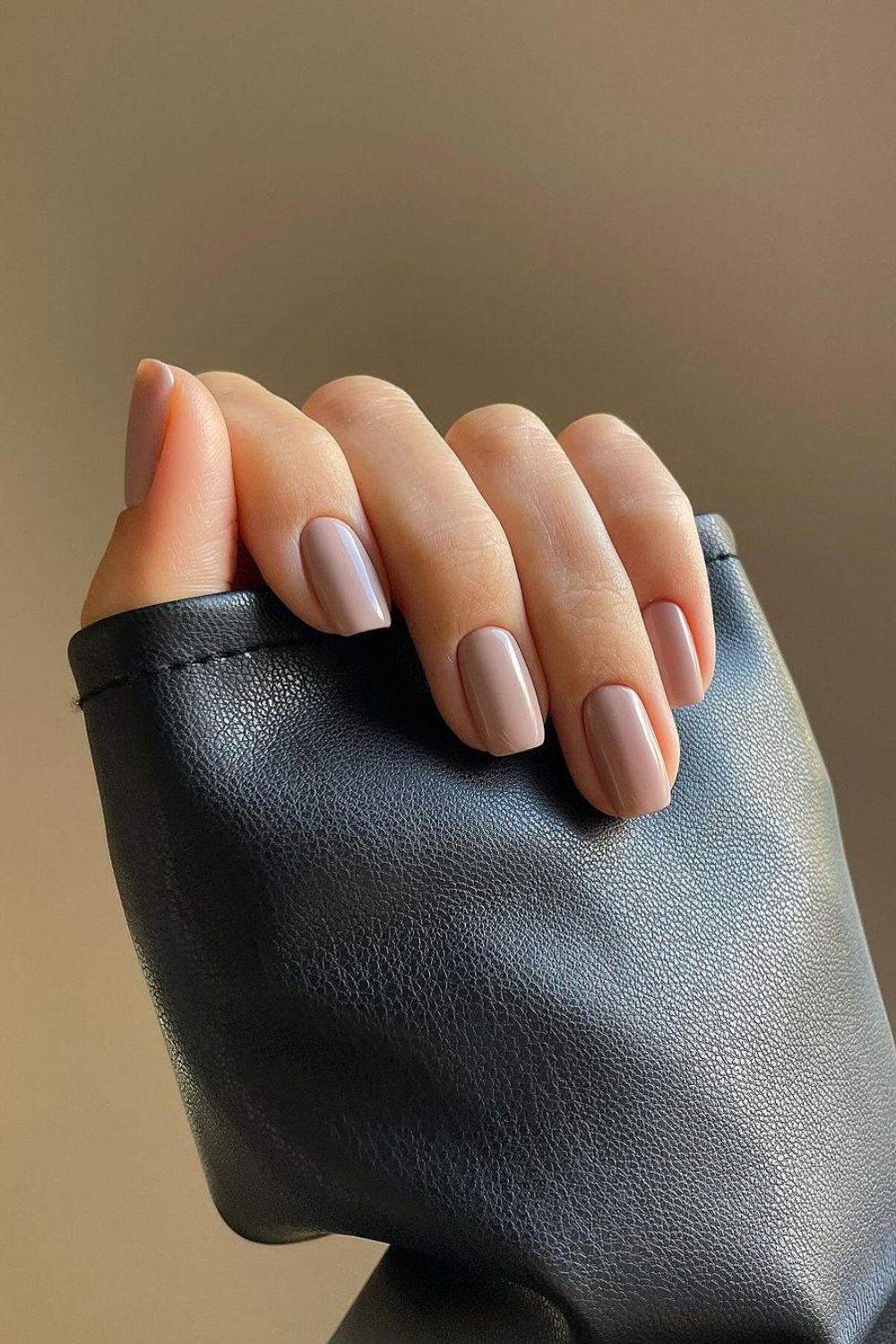 Muted Taupe short nails