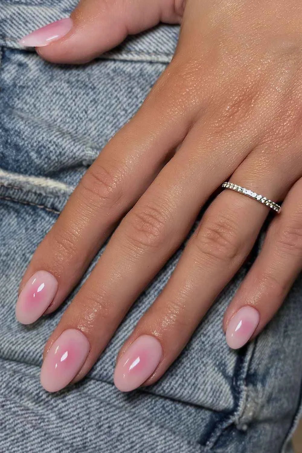 Pink on pink aura manicure