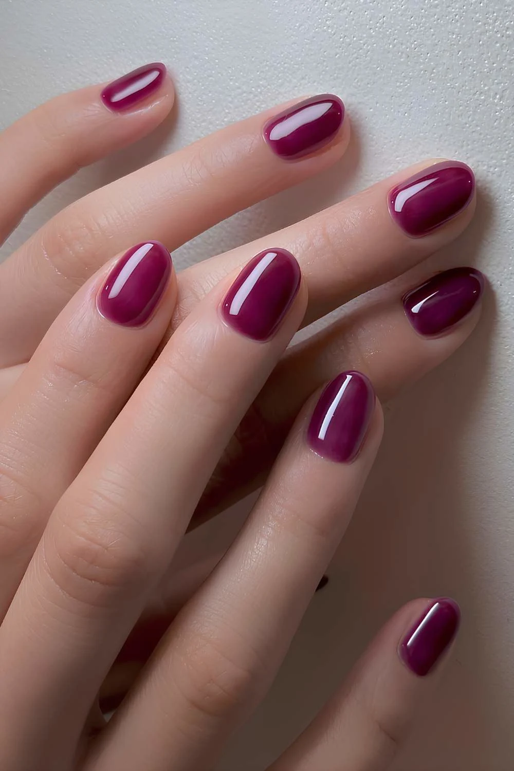Plum jelly manicure