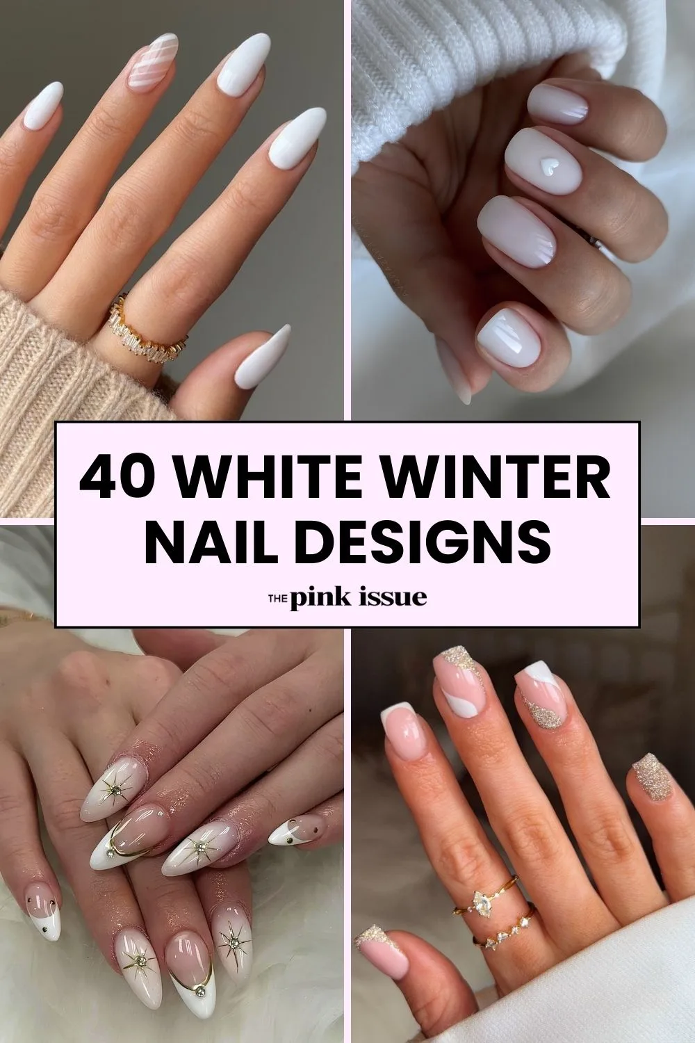 White winter nail ideas Pinterest