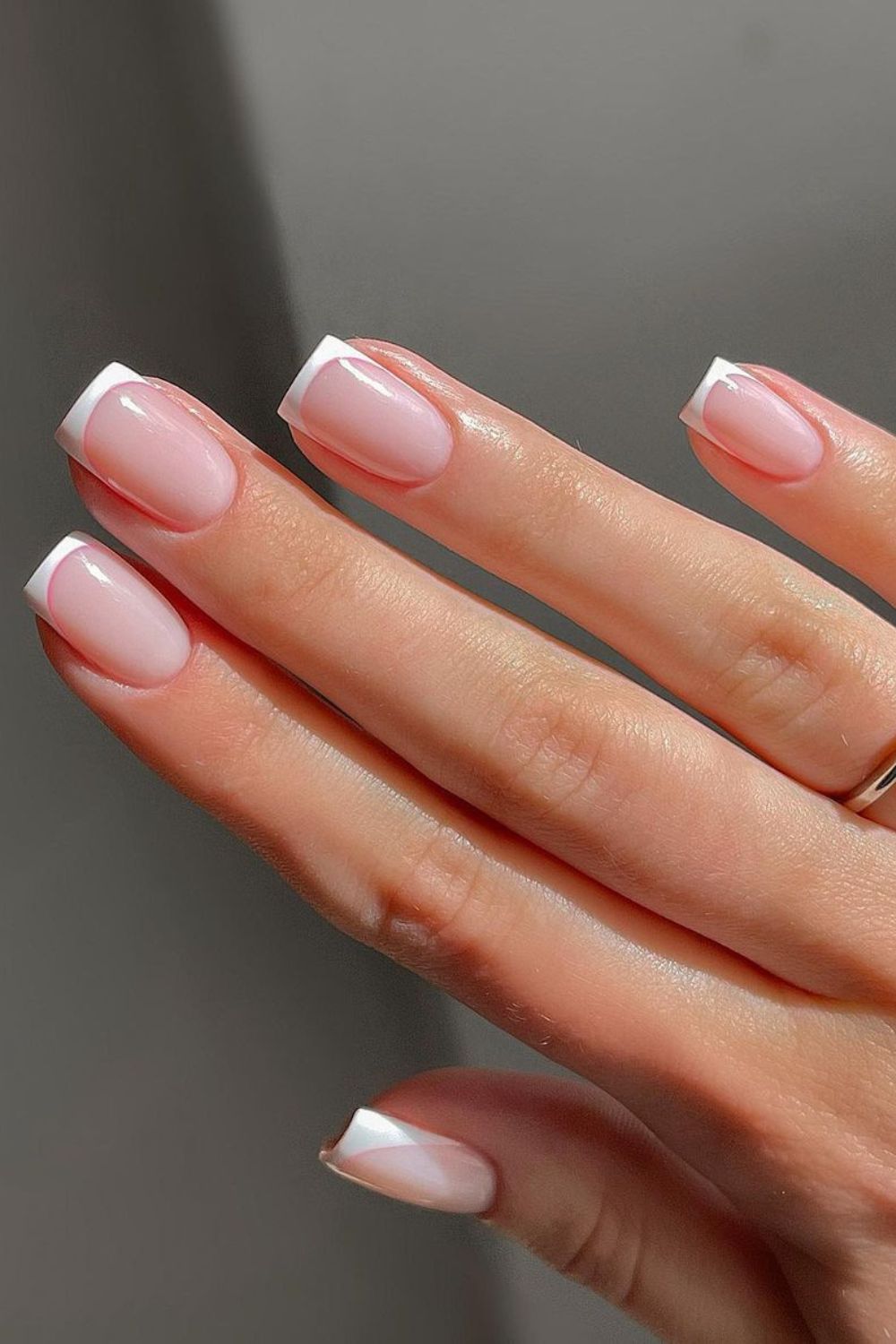 classic french tip nails