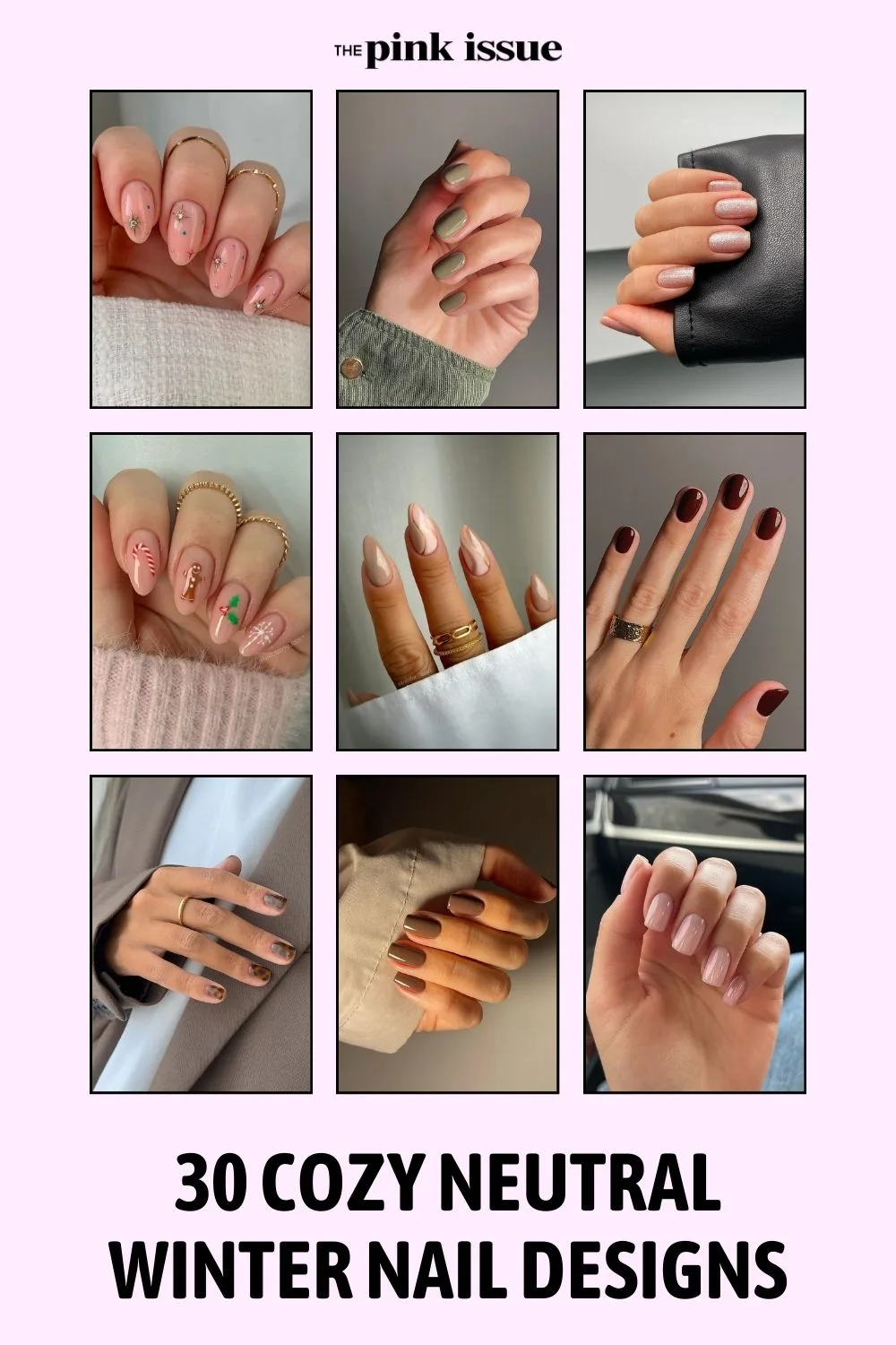 cozy neutral winter nail designs pinterest