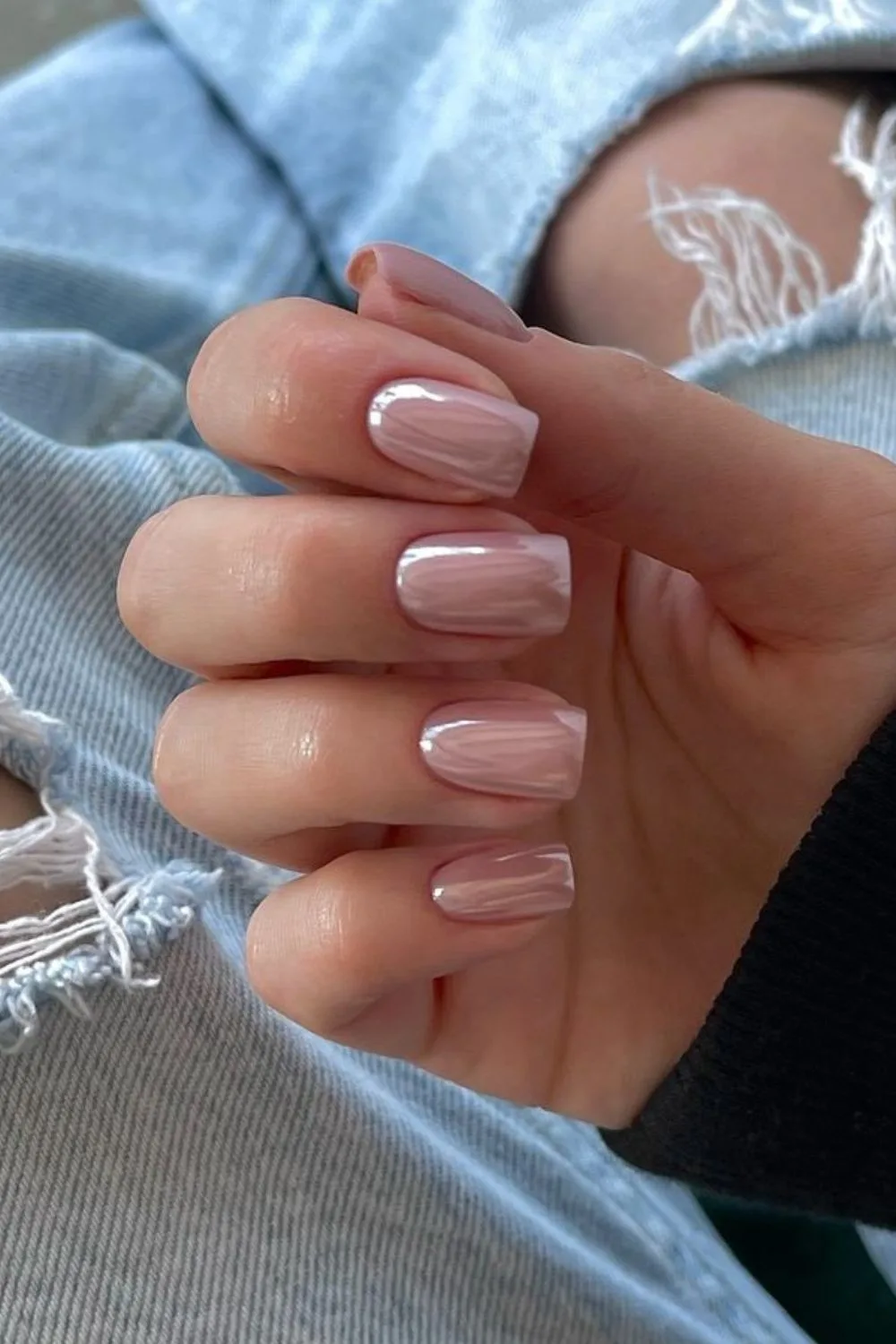 glazed neutral nails