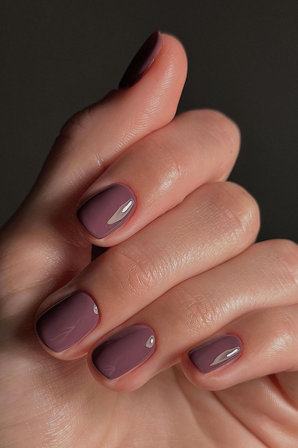 short Mauve Nails