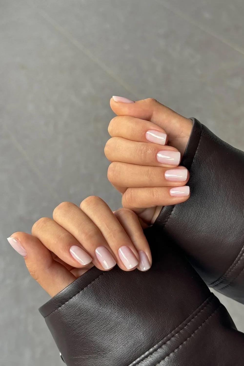 short milky nails