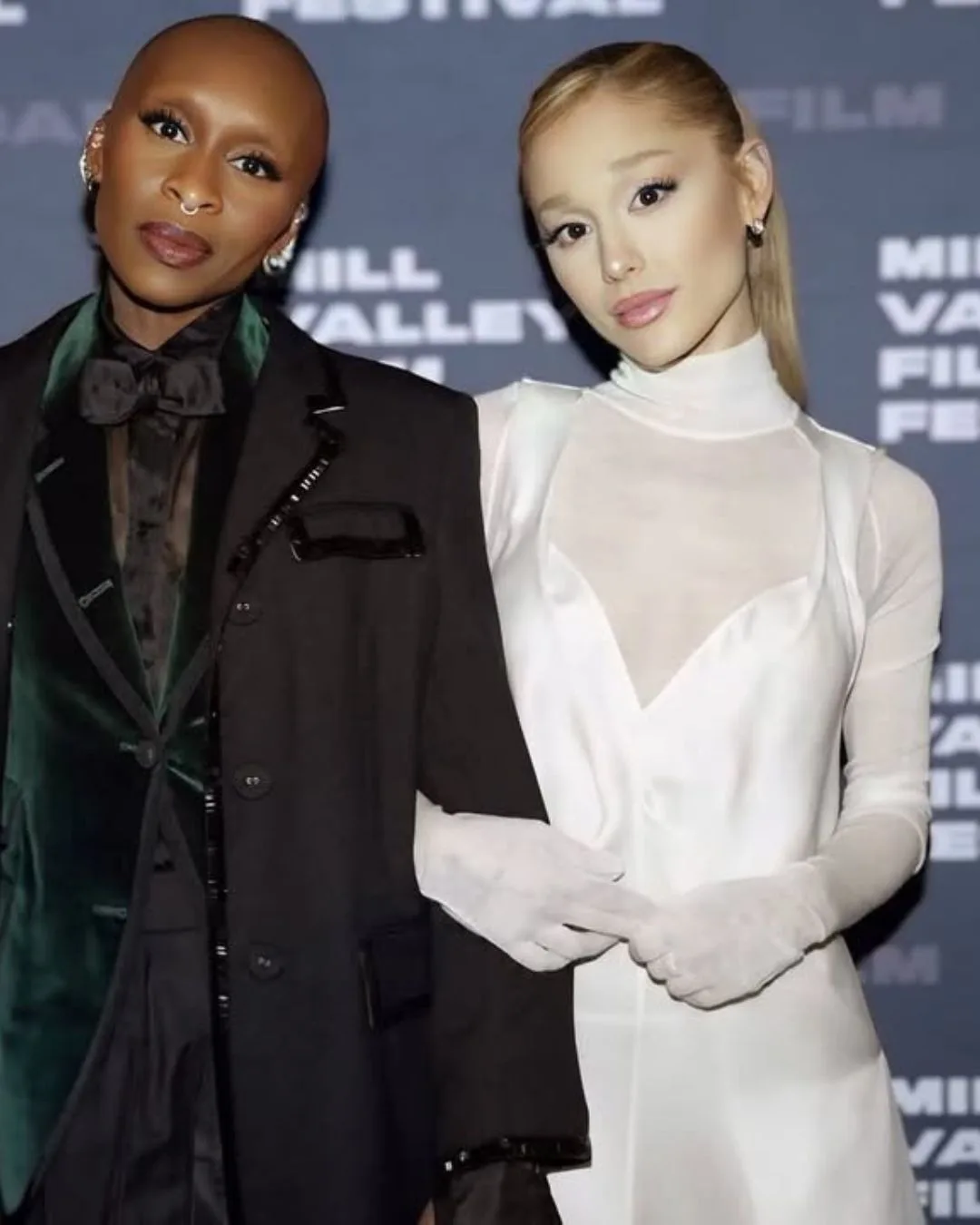 Arianaa Grande and Cynthia Erivo at a private screening of Wicked